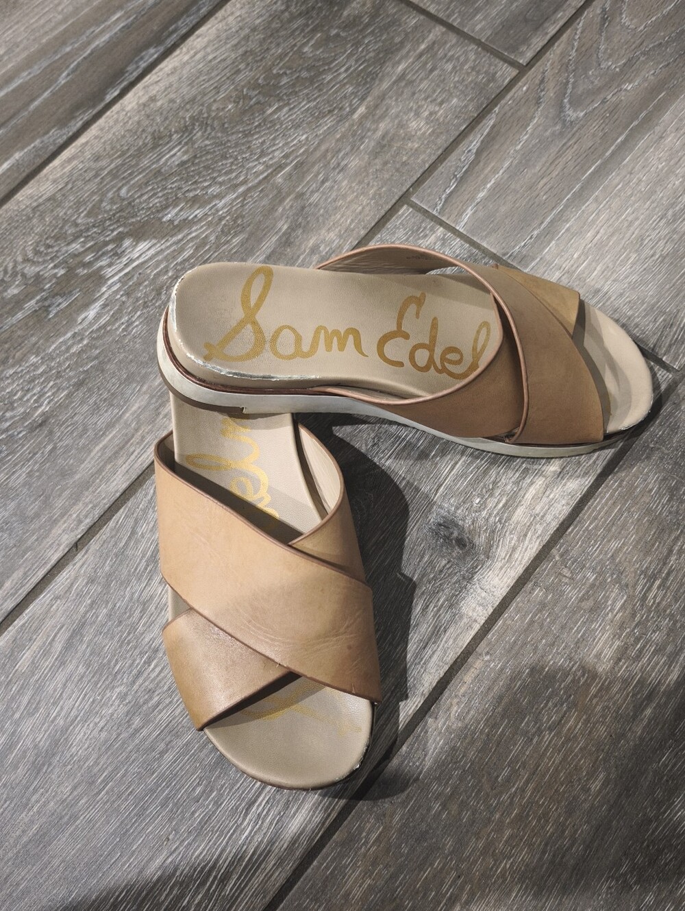 Sam Edelman Brown Leather Sandal - Tan/Brown